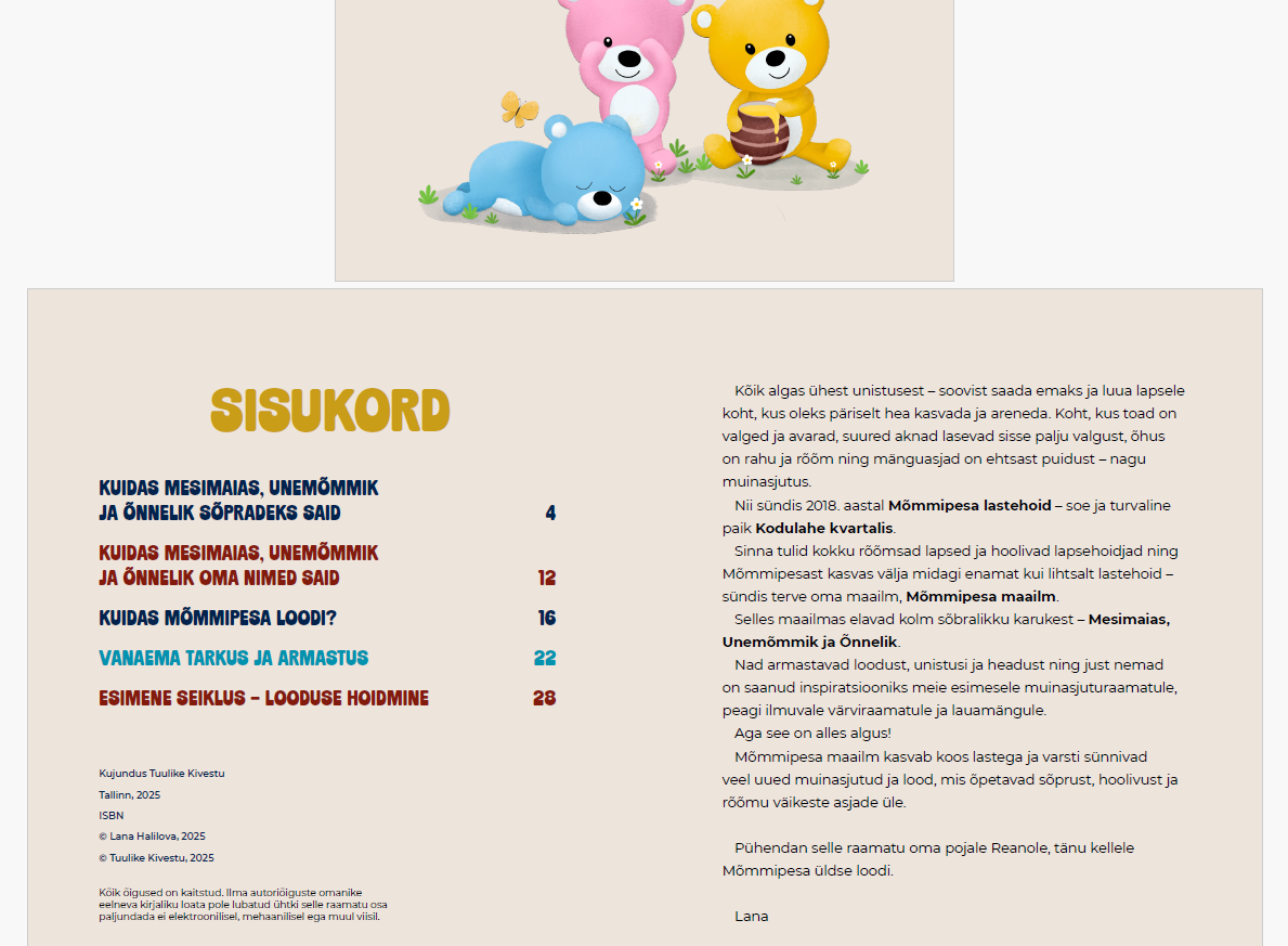 Raamat „Mõmmipesa ja kolm sõpra“ - Image 4