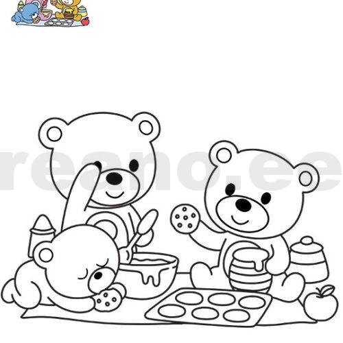 Mõmmid koos (värvilehed) - 011