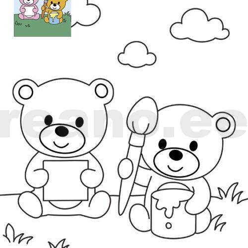 Mõmmid koos (värvilehed) - 014