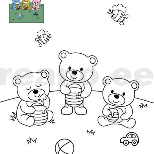 Mõmmid koos (värvilehed) - 020