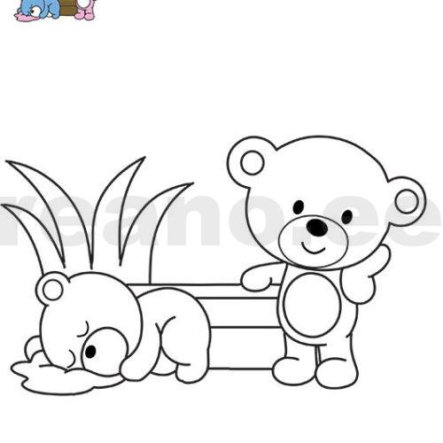 Mõmmid koos (värvilehed) - 024