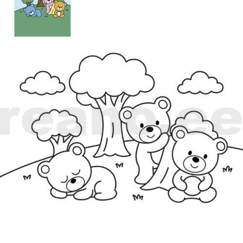 Mõmmid koos (värvilehed) - 029