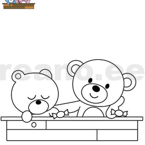 Mõmmid koos (värvilehed) - 030