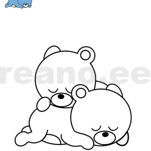 Mõmmid koos (värvilehed) - 008